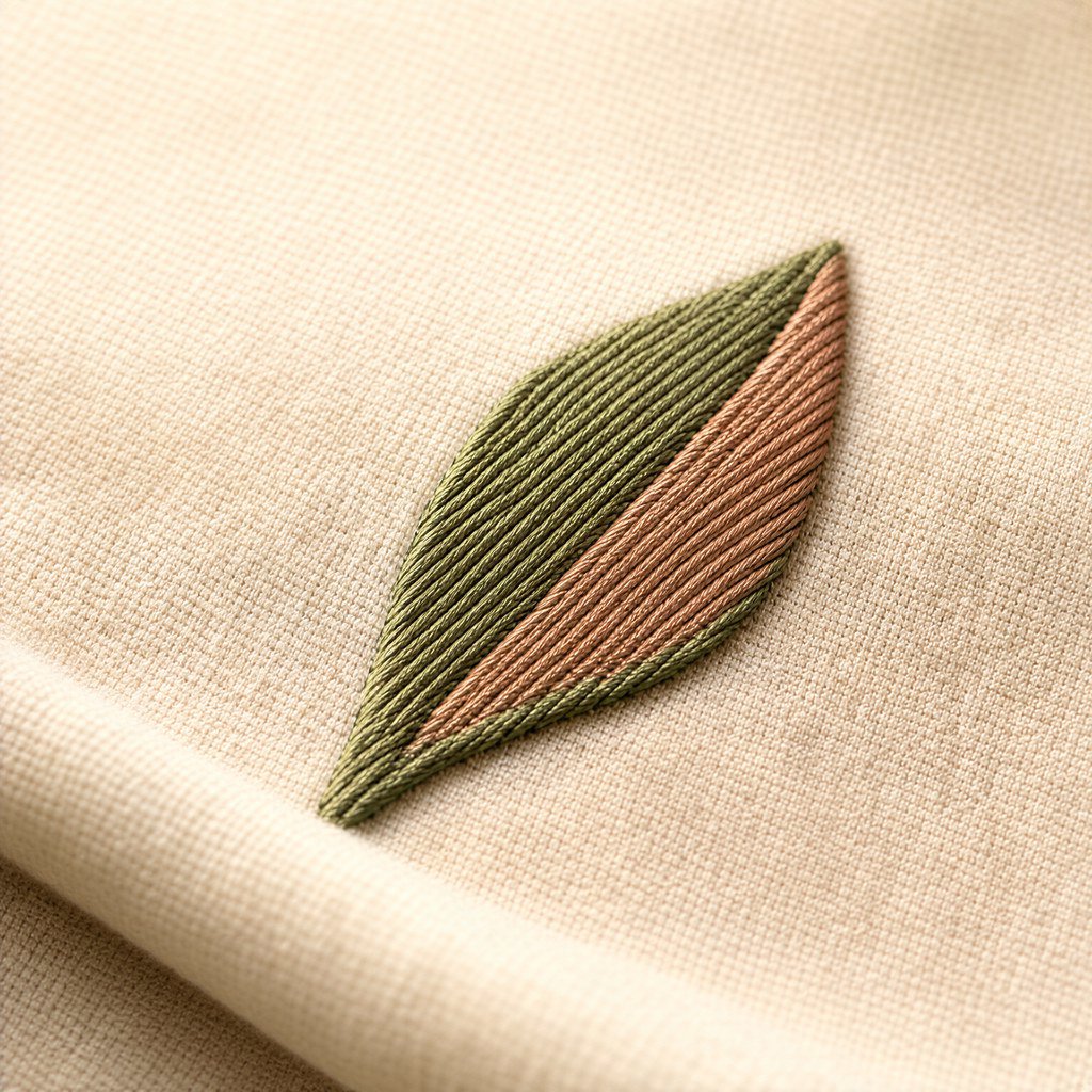 Real thread, sewn into the fabric — raised, tactile, and built to last.