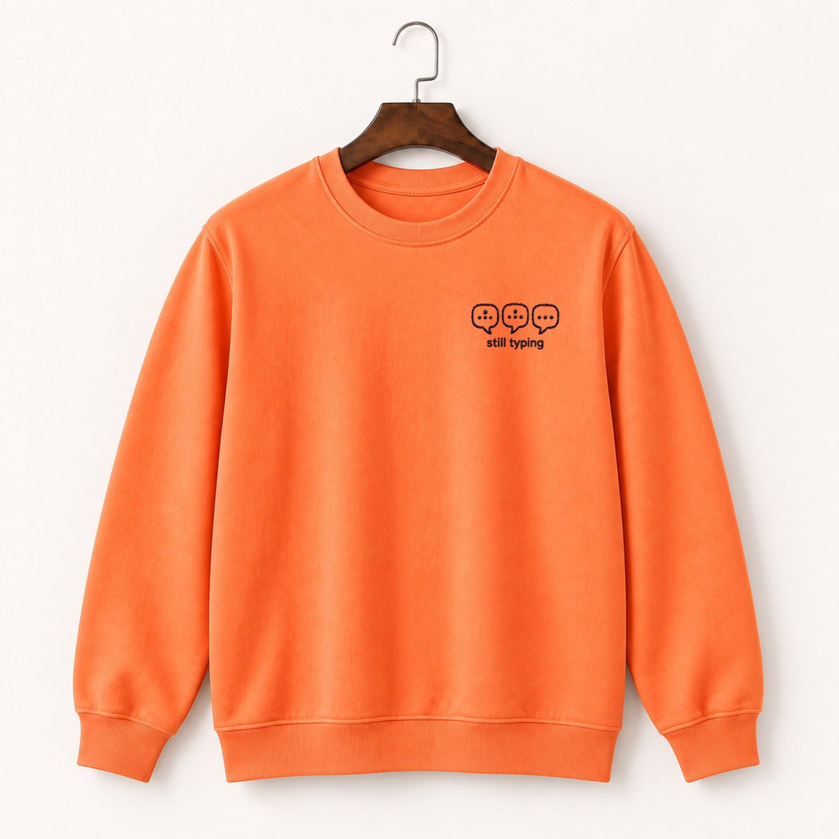 Typing Bubbles Waiting Crewneck Sweatshirt 3
