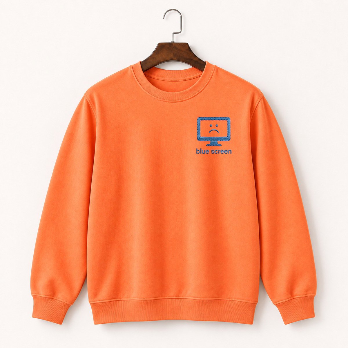 Blue Screen Of Death Face Crewneck Sweatshirt 3