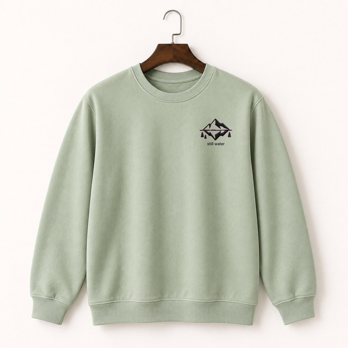 Forest Lake Reflection Crewneck Sweatshirt 2