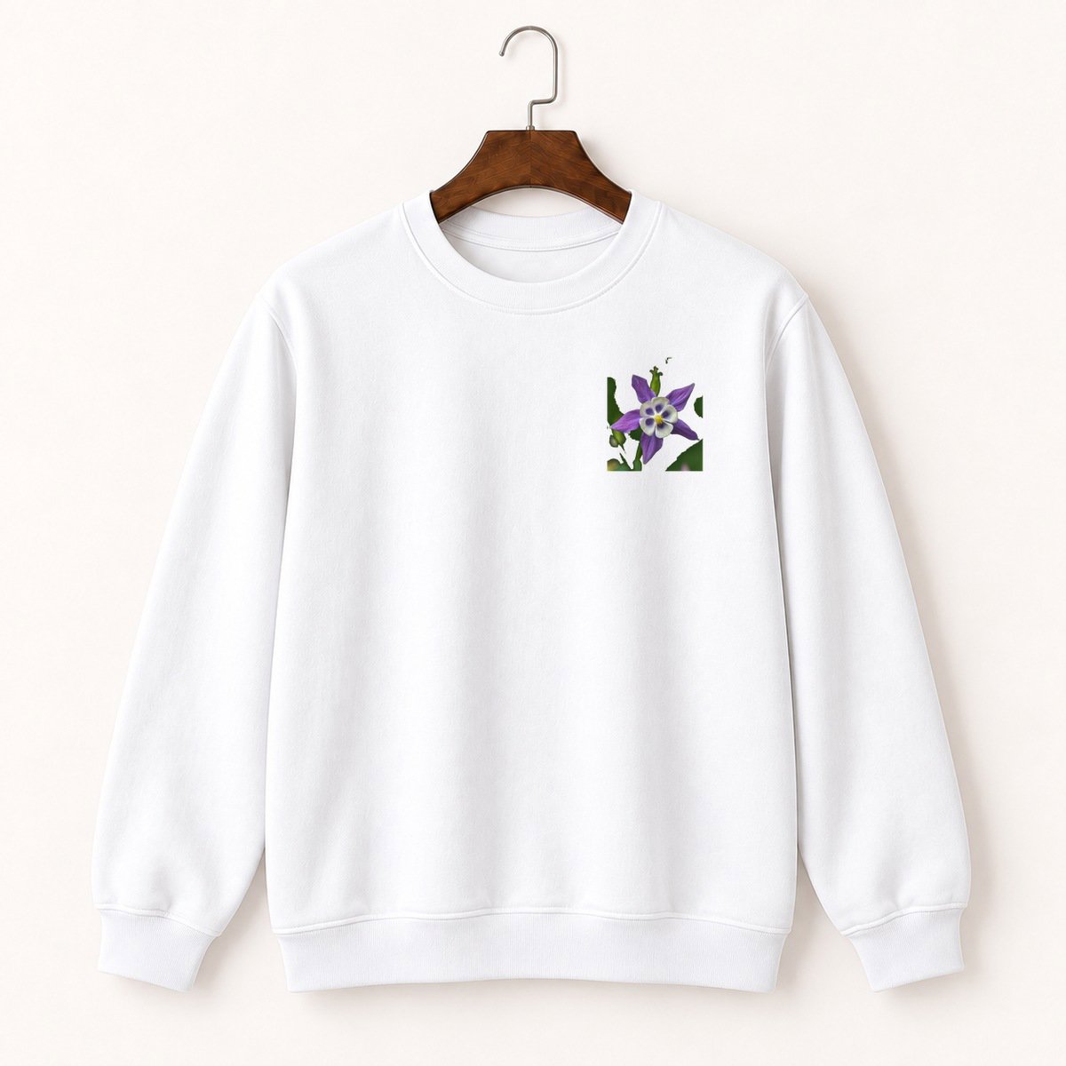 Blue Columbine Flower Crewneck Sweatshirt 5