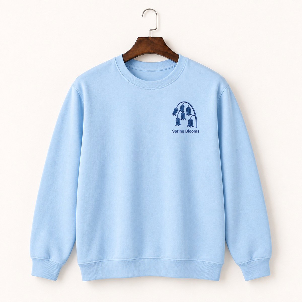 Bluebell Flower Cluster Crewneck Sweatshirt 1