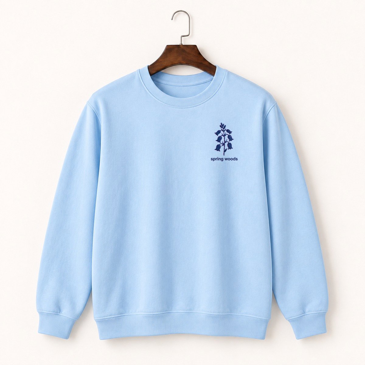 Bluebell Flowers Graphic Crewneck Sweatshirt 1