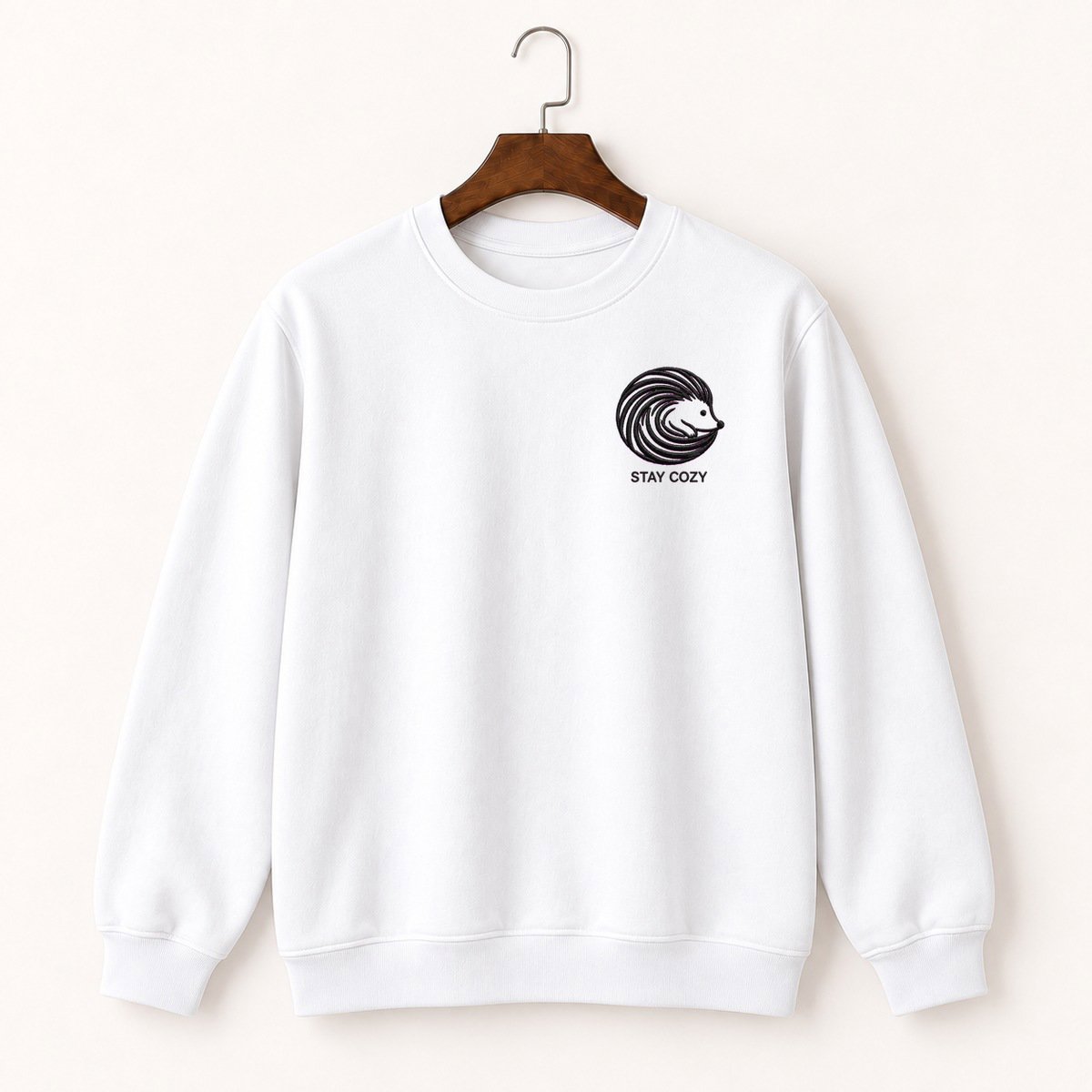 Hedgehog Curled Up Crewneck Sweatshirt 5