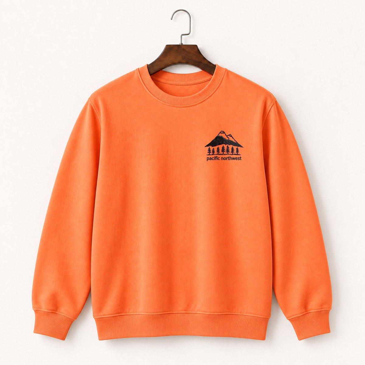 Mount Hood Peak Graphic Crewneck Sweatshirt 3