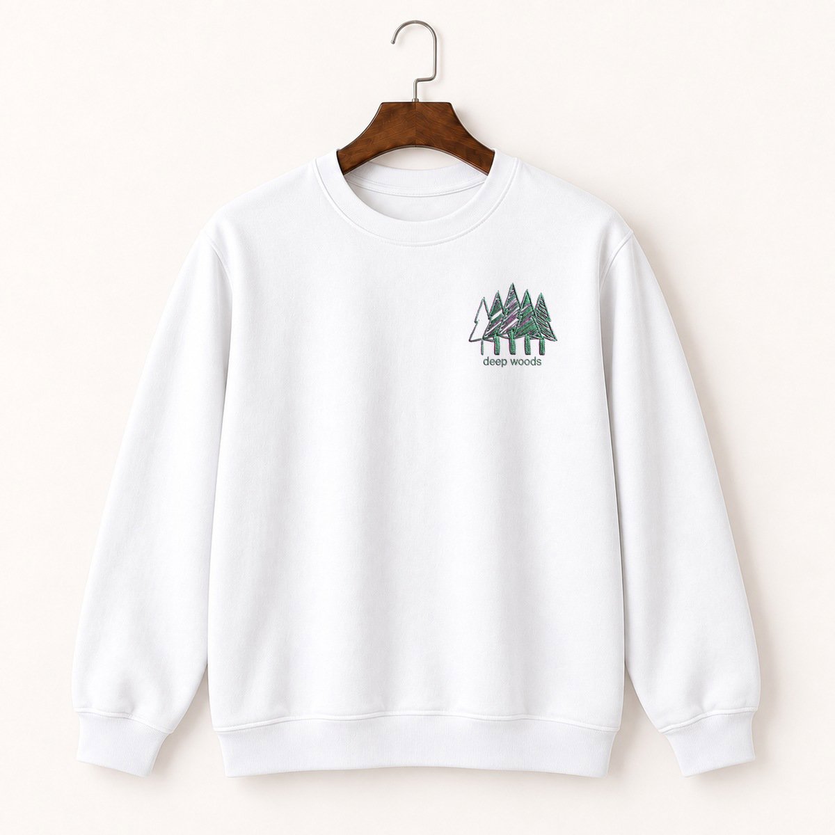 Pine Forest Tree Line Crewneck Sweatshirt 5