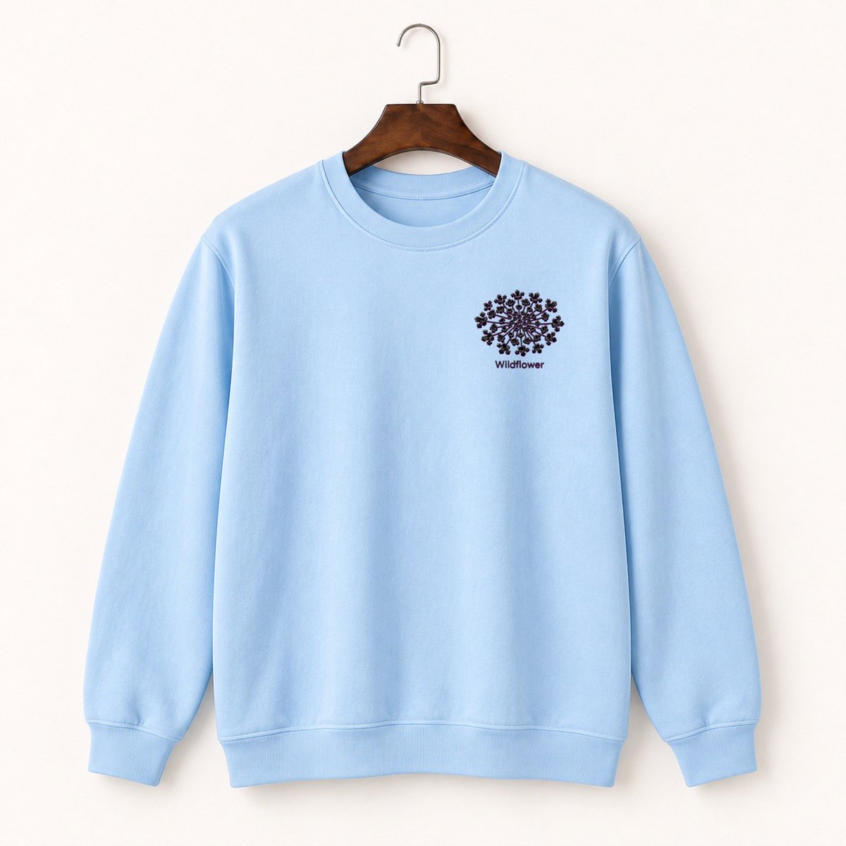 Queen Annes Lace Flower Crewneck Sweatshirt 1