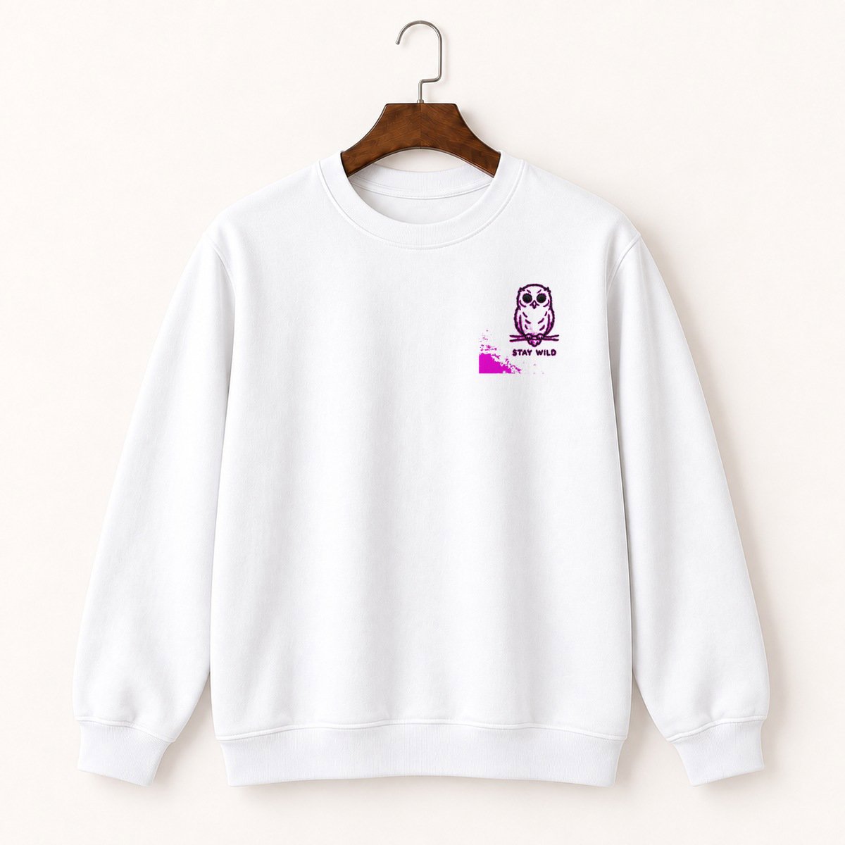 Snowy Owl Graphic Crewneck Sweatshirt 5
