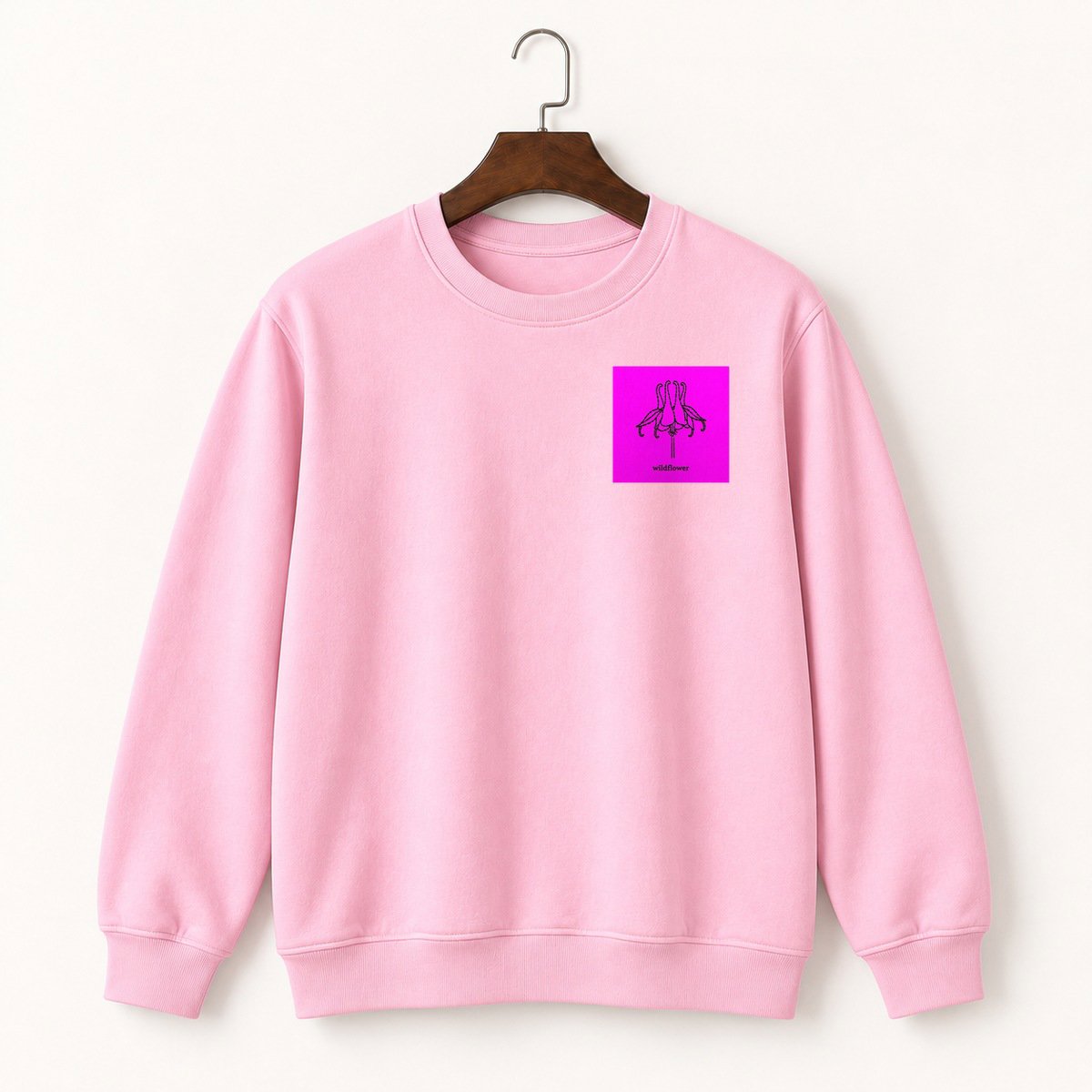 Columbine Flower Botanical Crewneck Sweatshirt 4