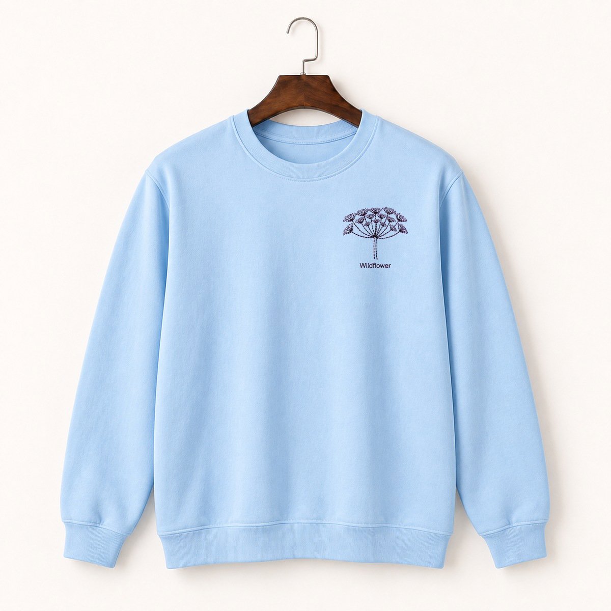Queen Anne Lace Flower Crewneck Sweatshirt 1