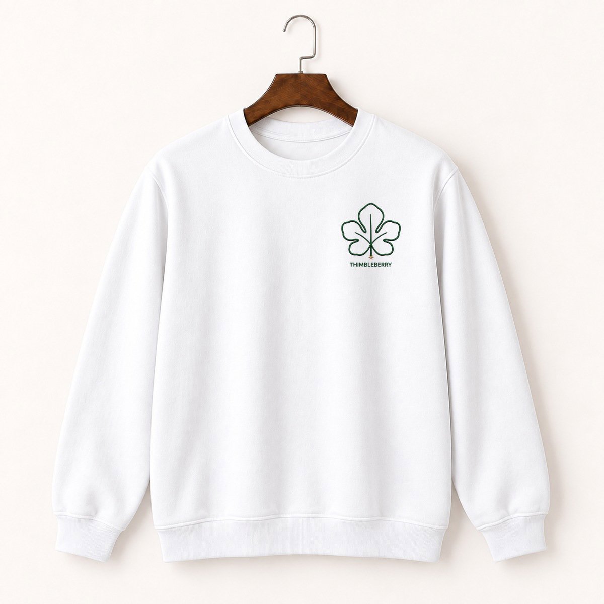 Thimbleberry Plant Graphic Crewneck Sweatshirt 5