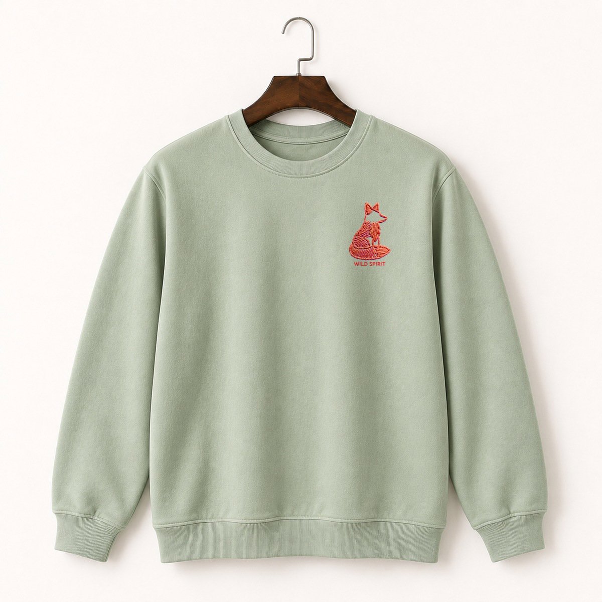 Red Fox Sitting Crewneck Sweatshirt 2