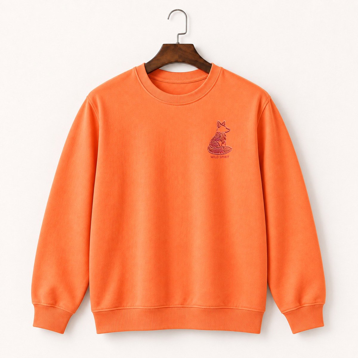 Red Fox Sitting Crewneck Sweatshirt 3