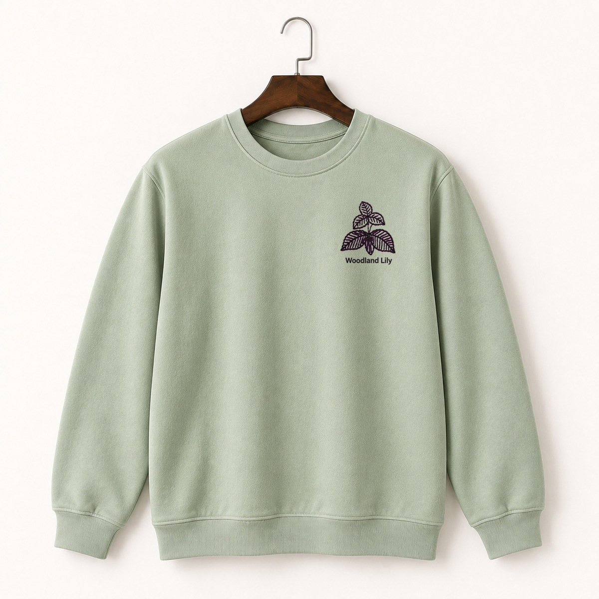 White Trillium Bloom Crewneck Sweatshirt 2