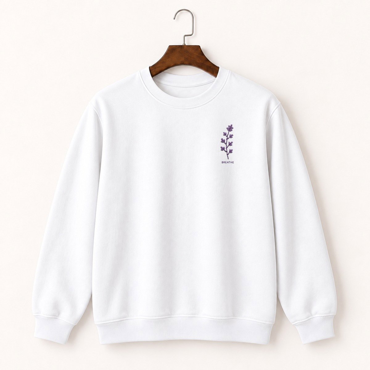 Lavender Sprig Crewneck Sweatshirt 5