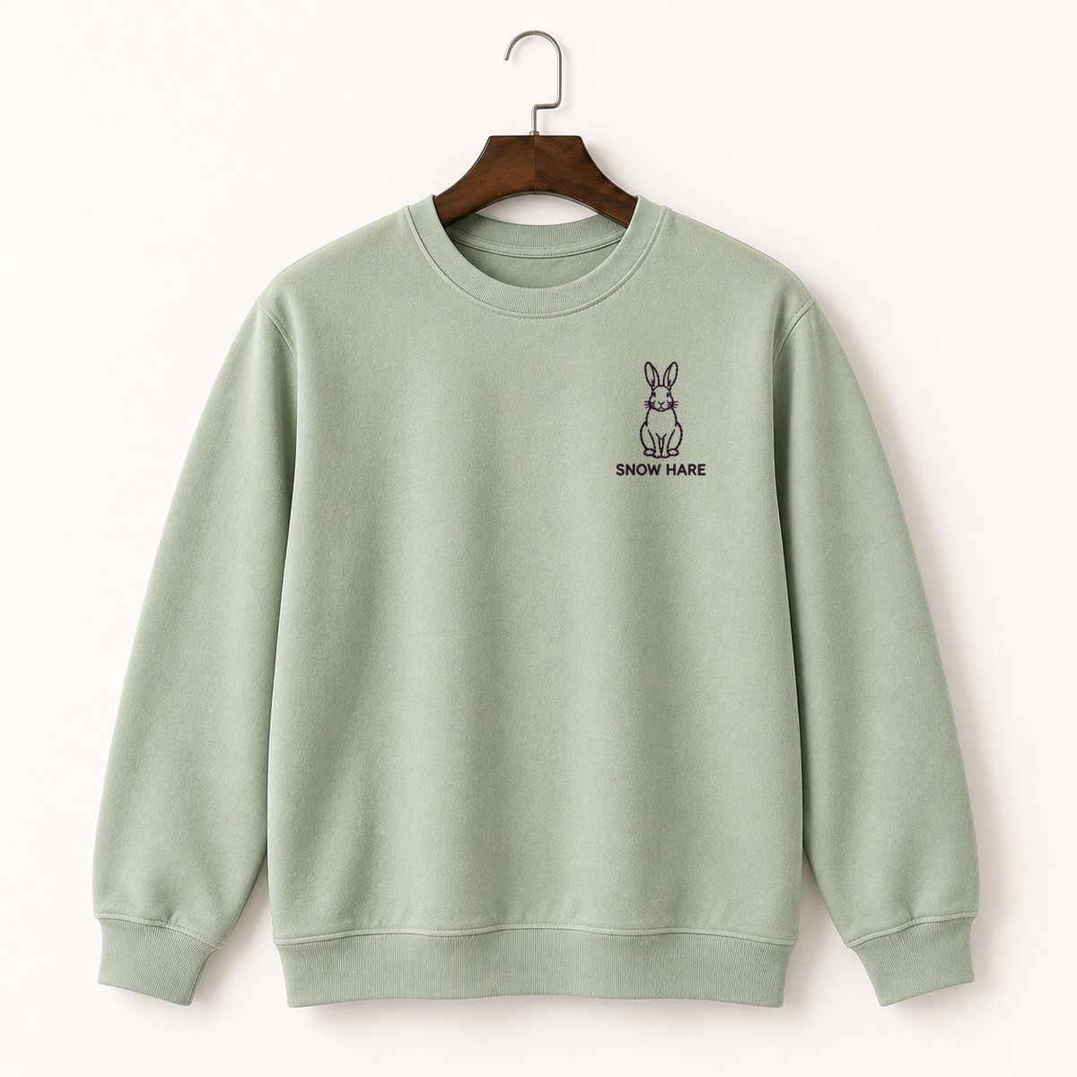 Snowshoe Hare Sitting Crewneck Sweatshirt 2