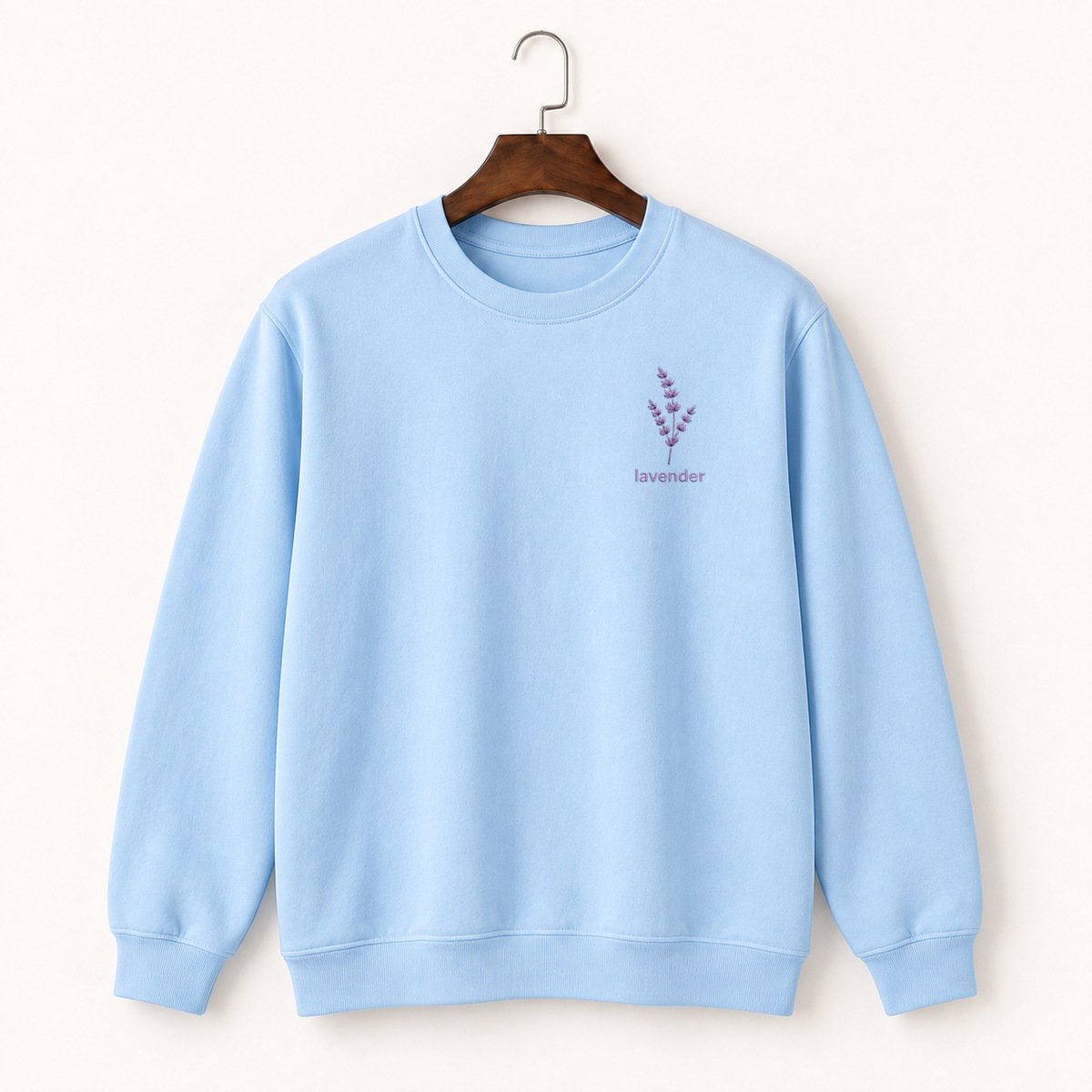 Lavender Stalk Botanical Crewneck Sweatshirt 1