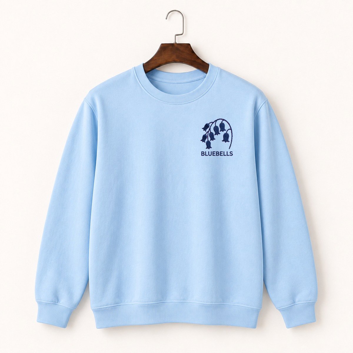 Bluebell Flower Cluster Crewneck Sweatshirt 1