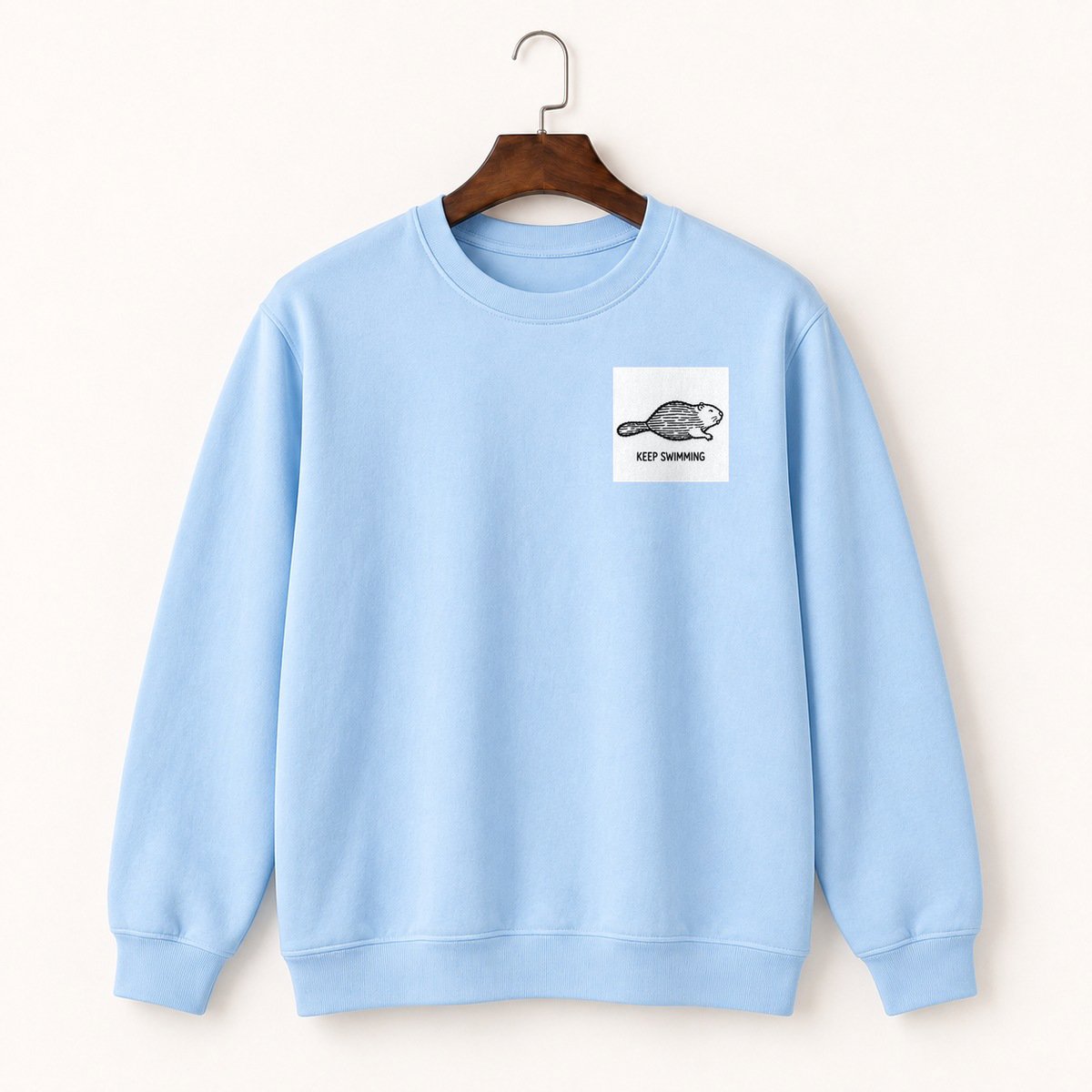 Beaver Swimming Crewneck Sweatshirt 1