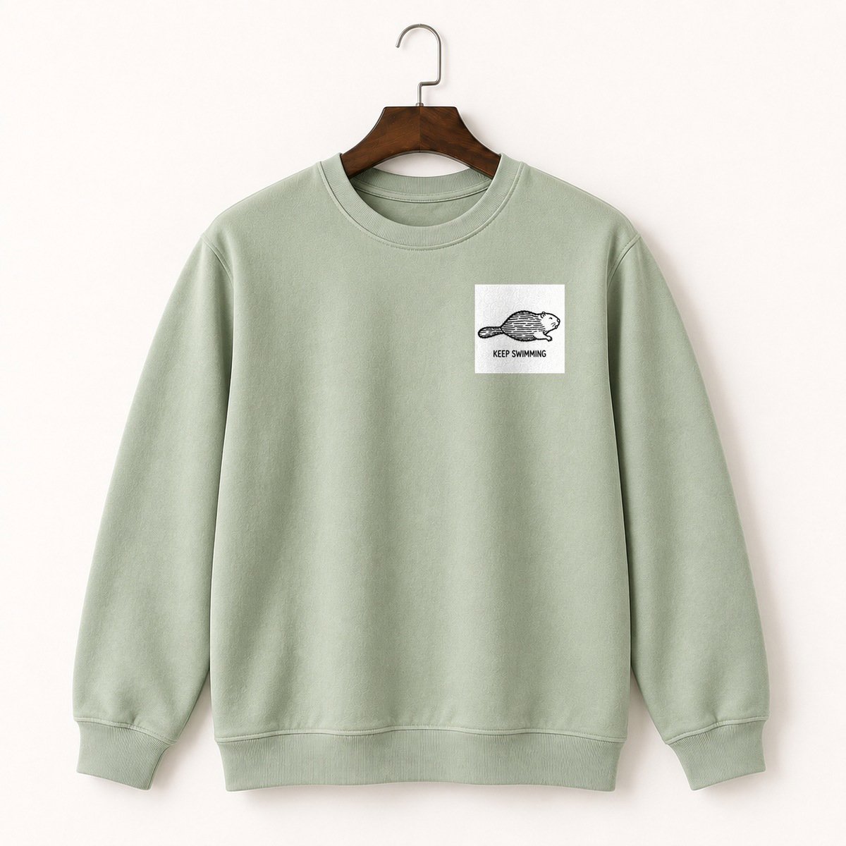 Beaver Swimming Crewneck Sweatshirt 2