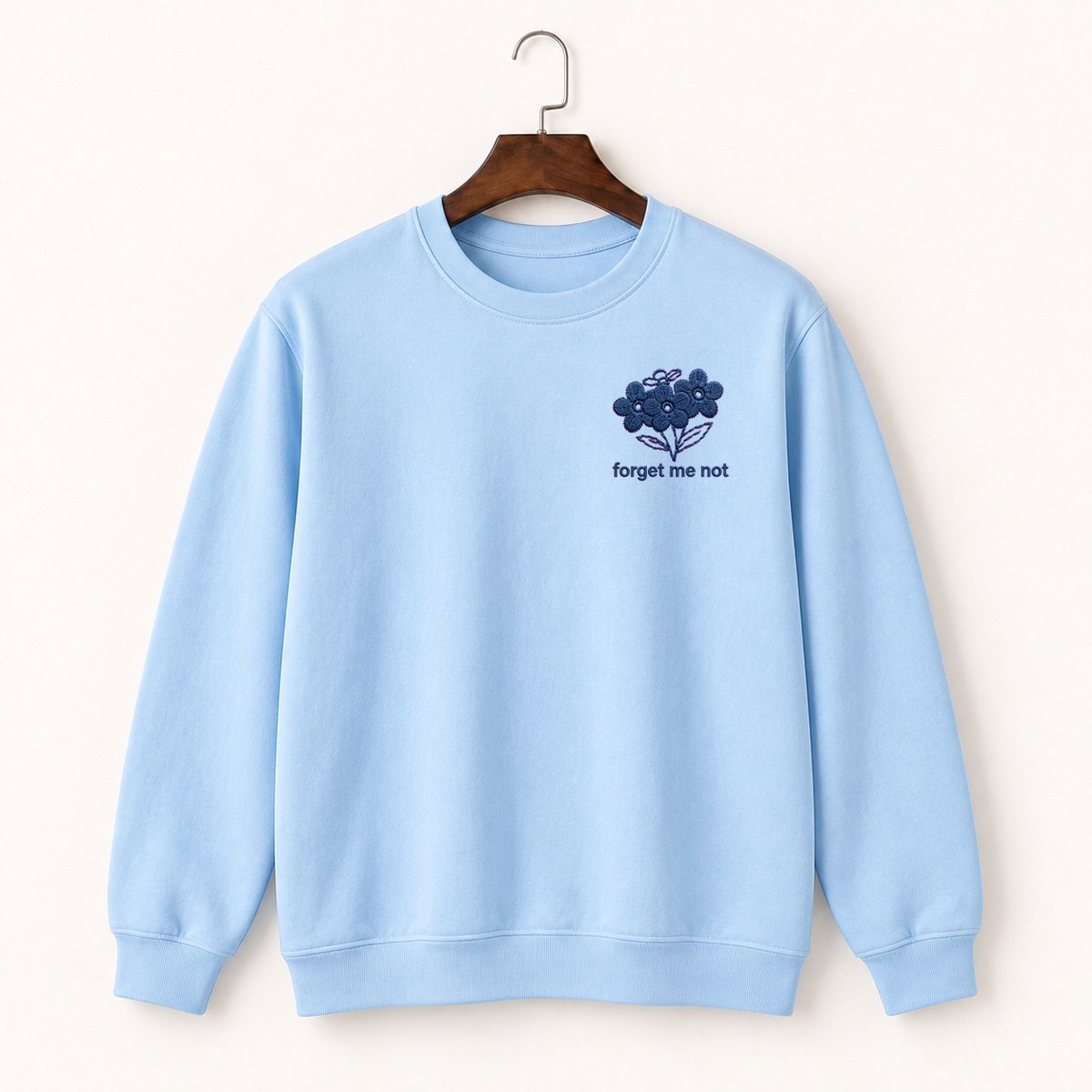 Forget-Me-Not Flowers Crewneck Sweatshirt 1