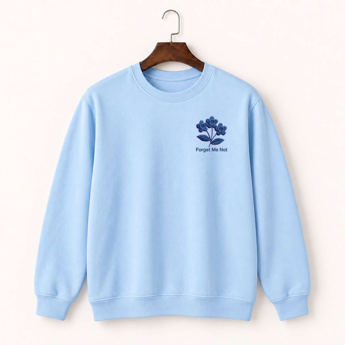 Forget-Me-Not Flowers Crewneck Sweatshirt 1