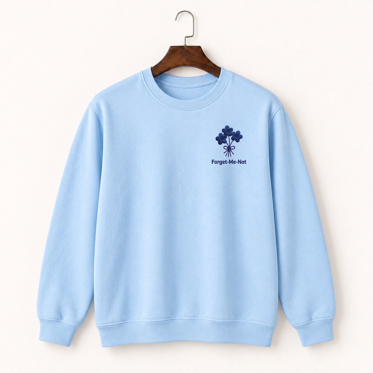 Forget-Me-Not Flowers Crewneck Sweatshirt 1