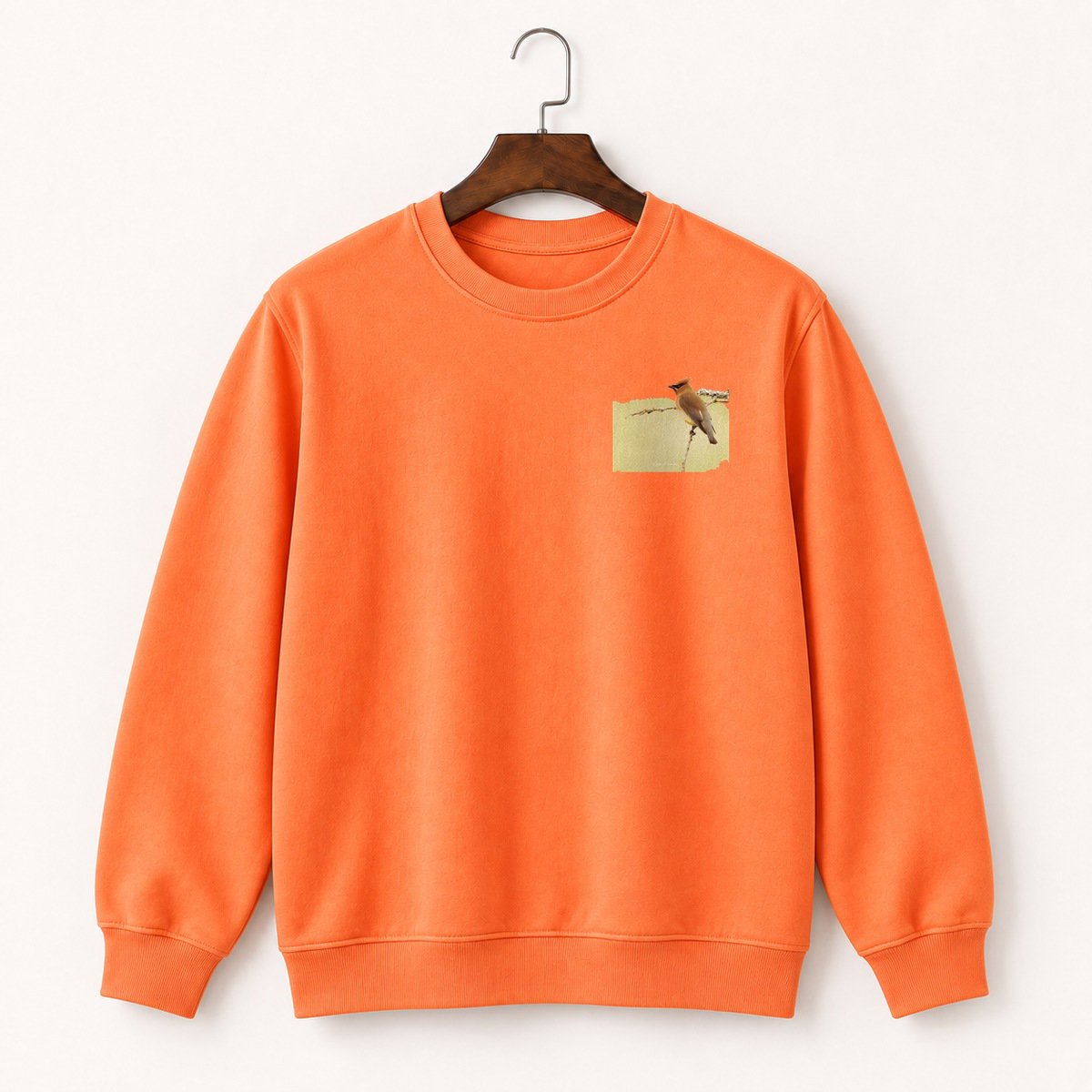 Cedar Waxwing Bird Crewneck Sweatshirt 3