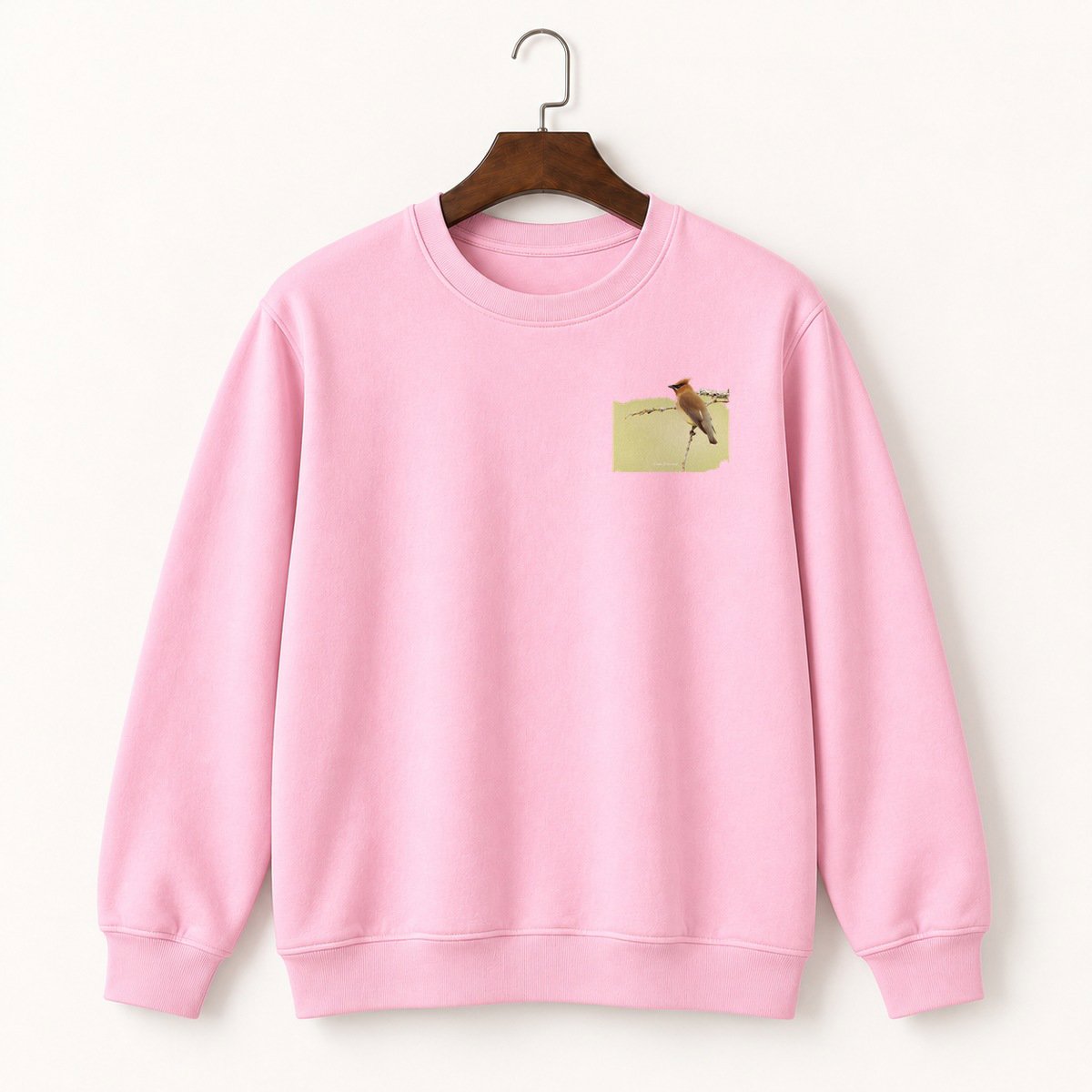 Cedar Waxwing Bird Crewneck Sweatshirt 4