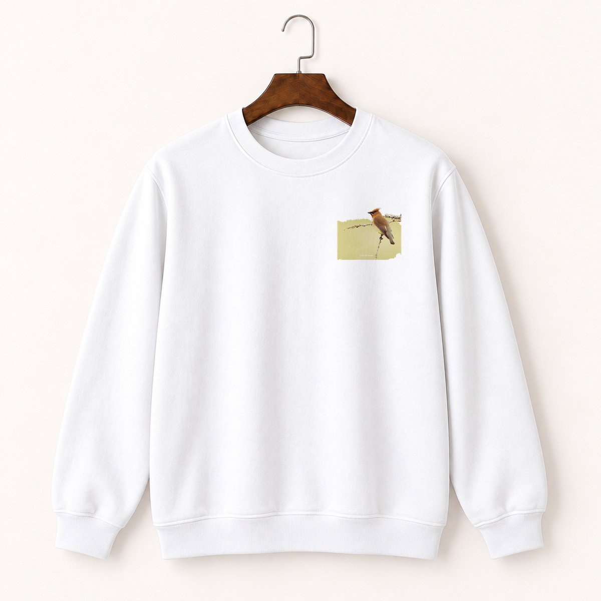 Cedar Waxwing Bird Crewneck Sweatshirt 5