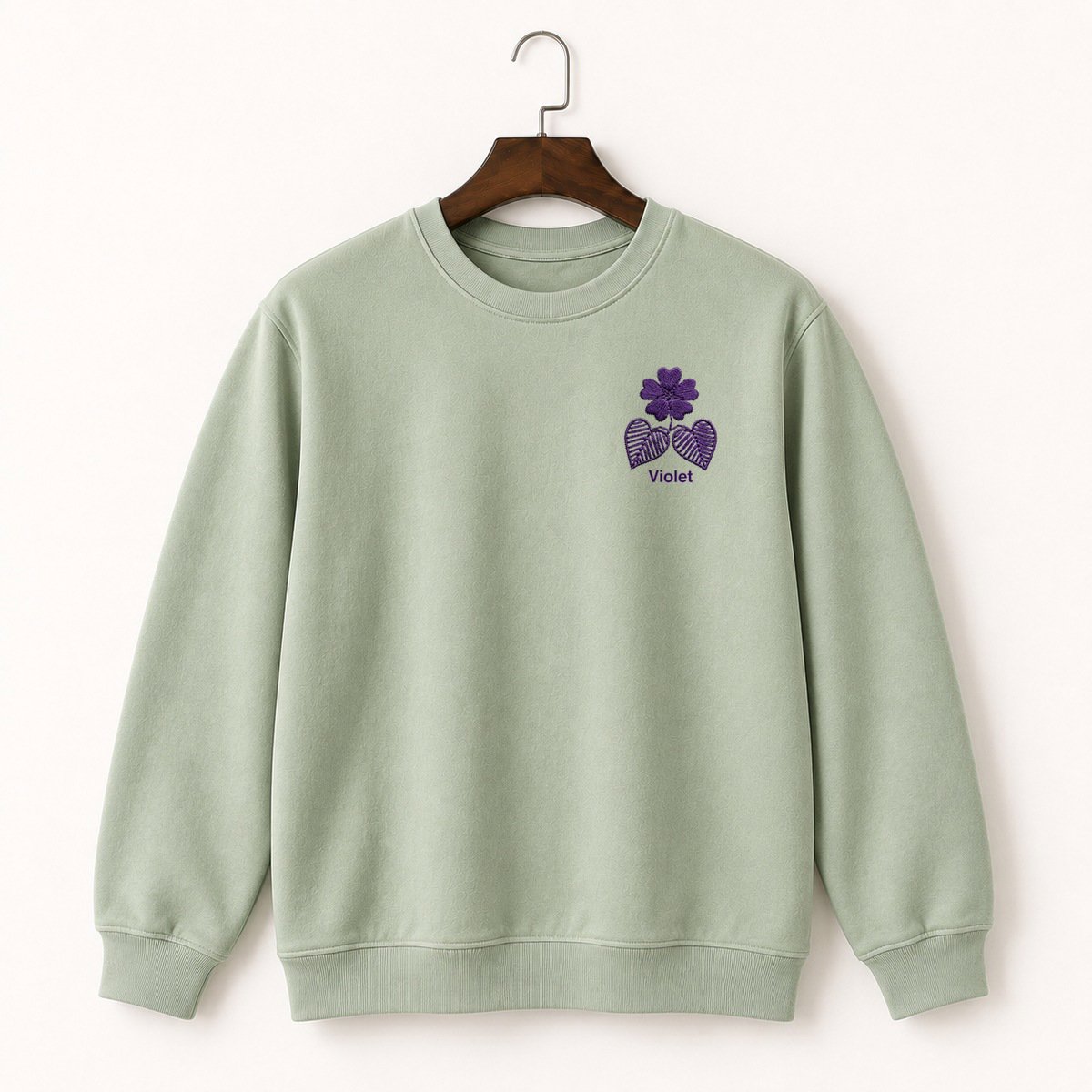 Violet Flower Crewneck Sweatshirt 2