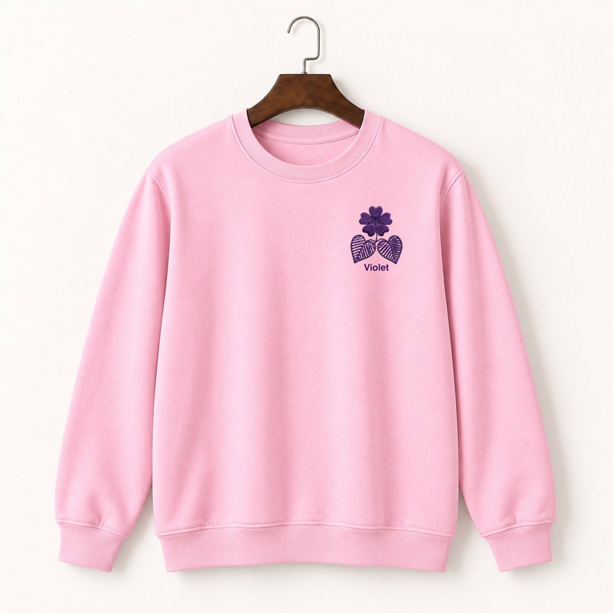 Violet Flower Crewneck Sweatshirt 4