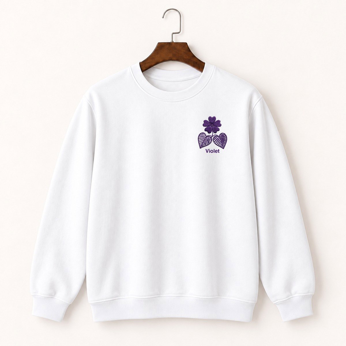Violet Flower Crewneck Sweatshirt 5