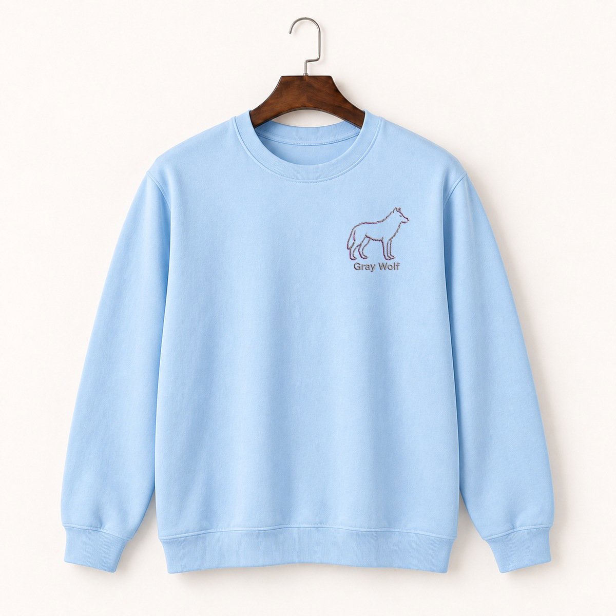 Gray Wolf Crewneck Sweatshirt 1