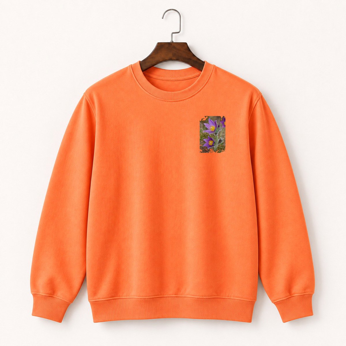 Pasque Flower Crewneck Sweatshirt 3