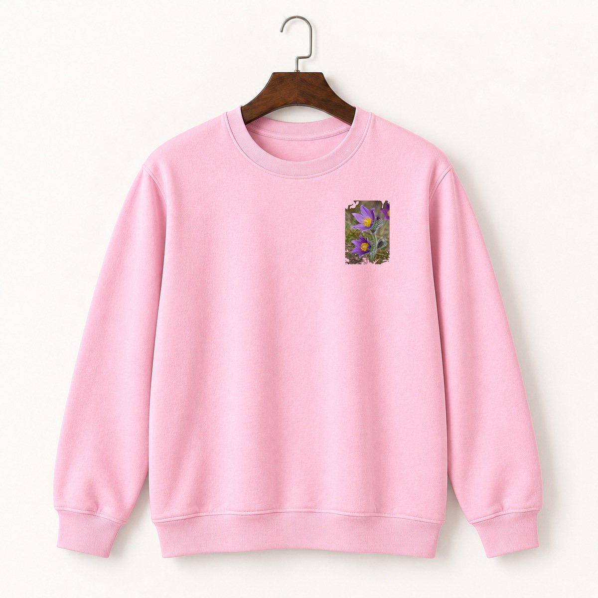 Pasque Flower Crewneck Sweatshirt 4