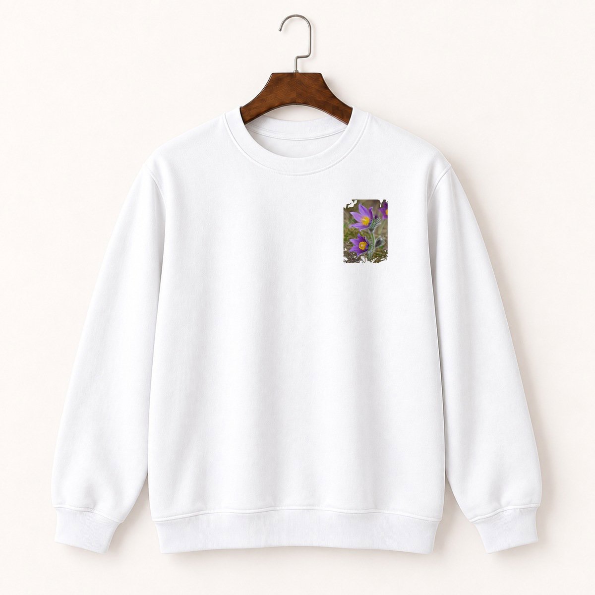 Pasque Flower Crewneck Sweatshirt 5