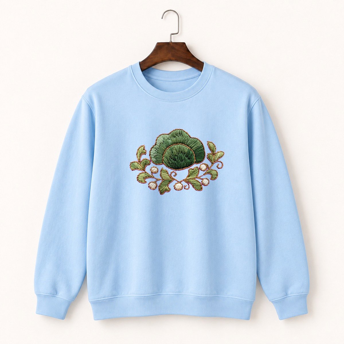 Woodland Moss Crewneck Sweatshirt 1