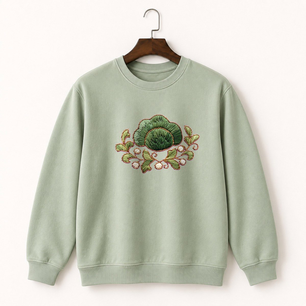 Woodland Moss Crewneck Sweatshirt 2