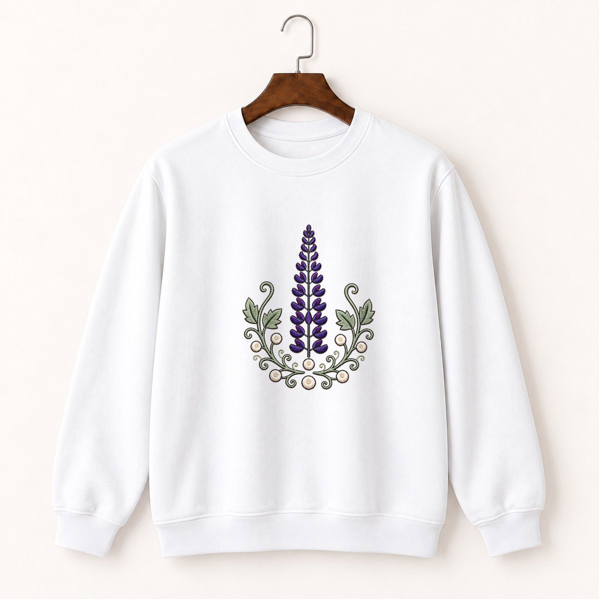 Lupine Flower Crewneck Sweatshirt 5