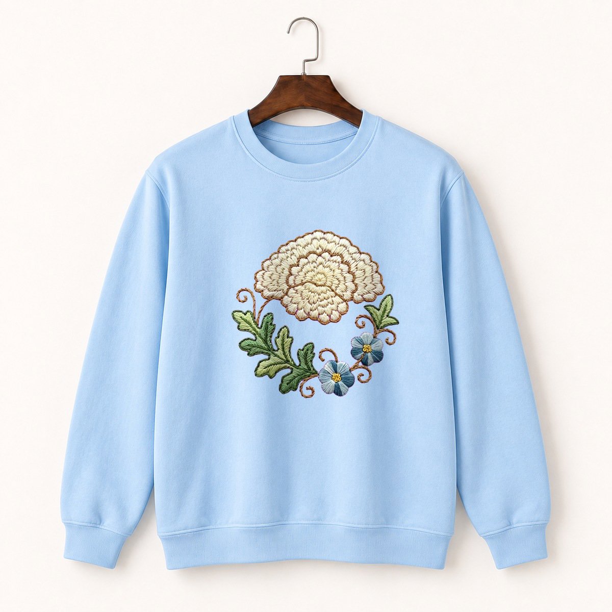 Yarrow Flower Crewneck Sweatshirt 1