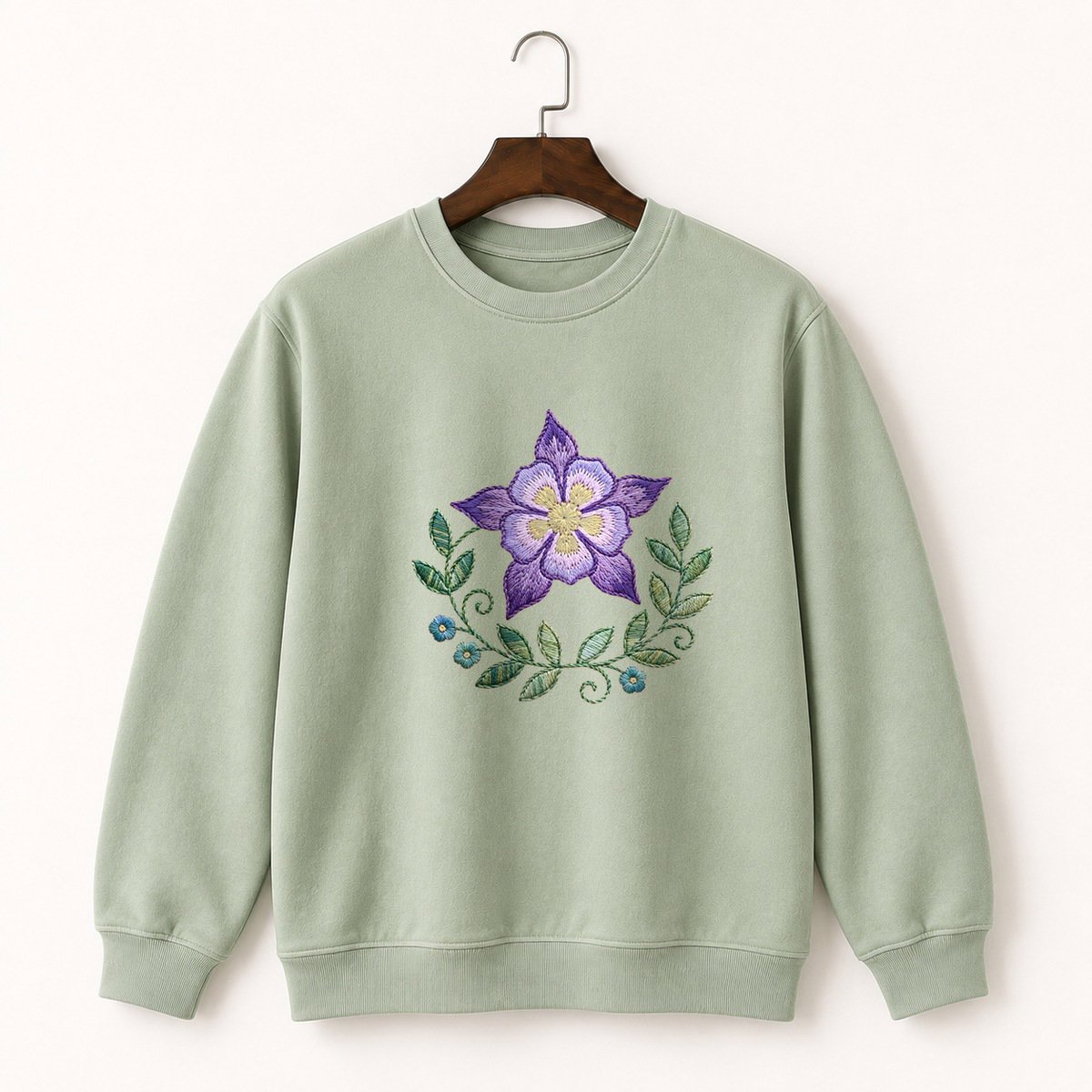 Columbine Flower Crewneck Sweatshirt 2