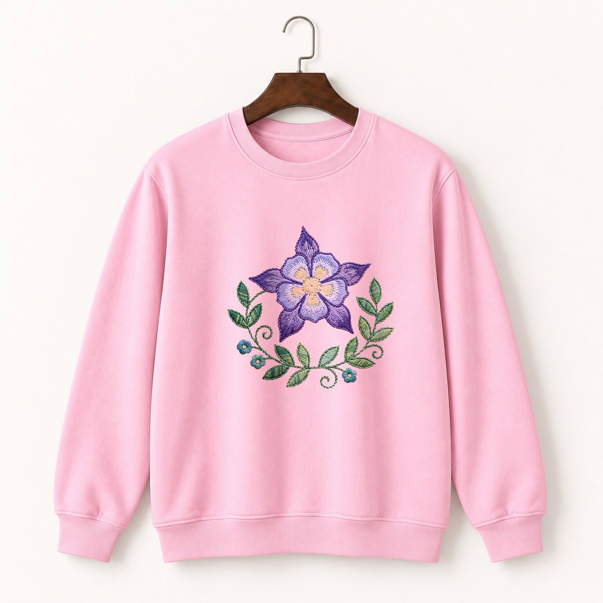 Columbine Flower Crewneck Sweatshirt 4