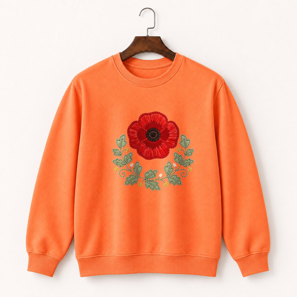 Poppy Flower Crewneck Sweatshirt 3
