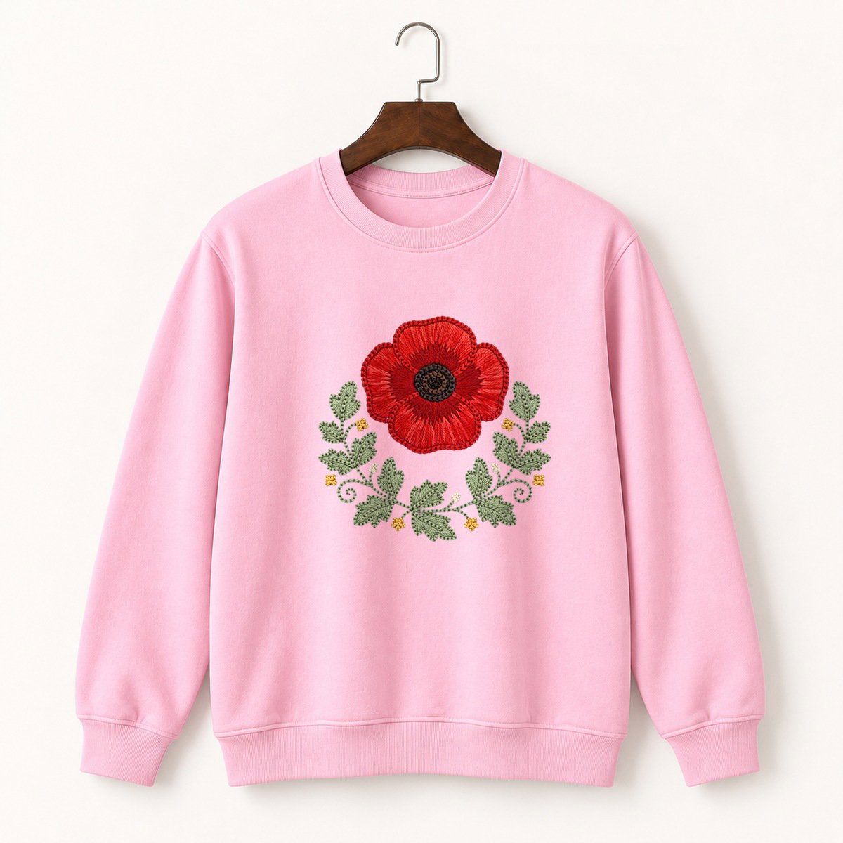 Poppy Flower Crewneck Sweatshirt 4