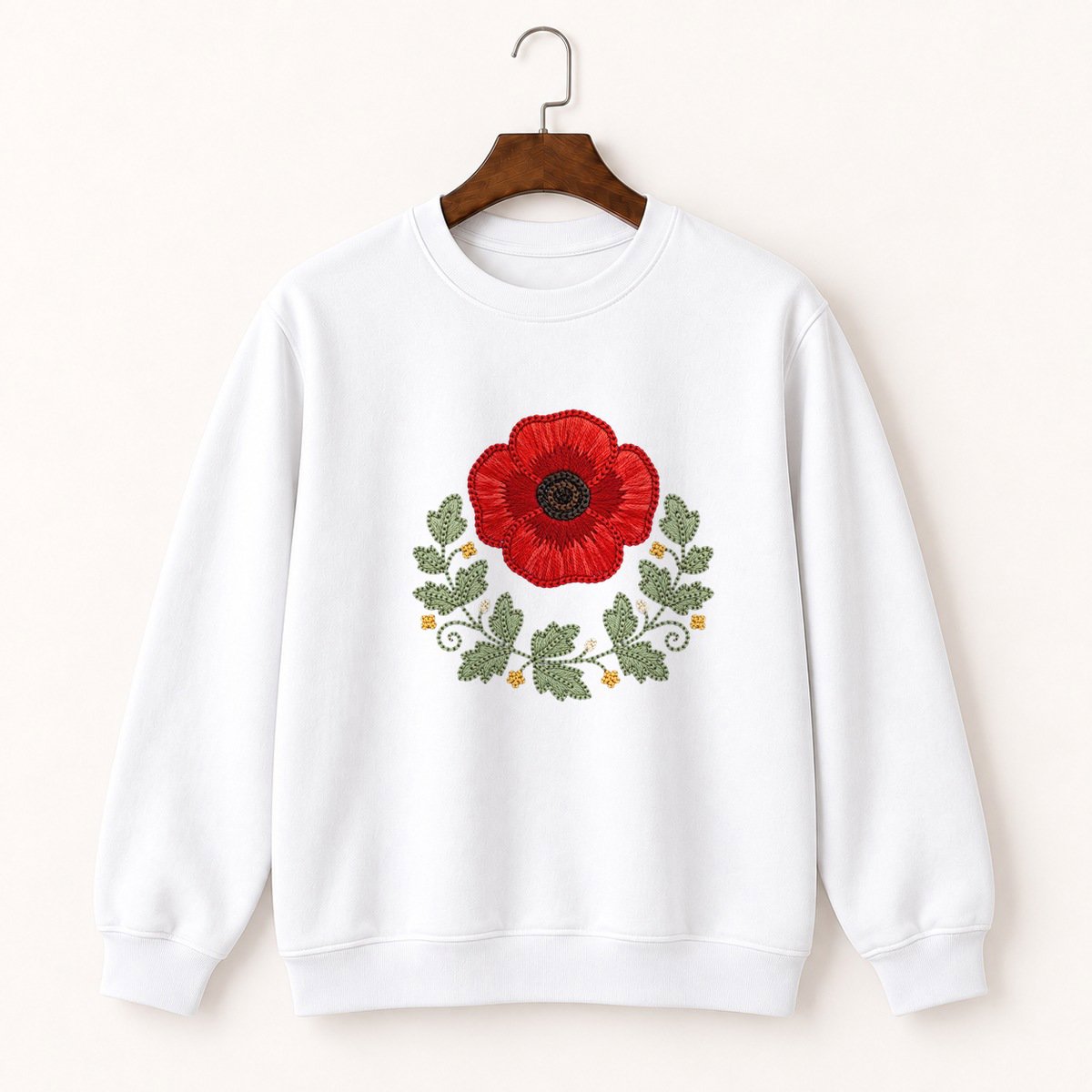 Poppy Flower Crewneck Sweatshirt 5