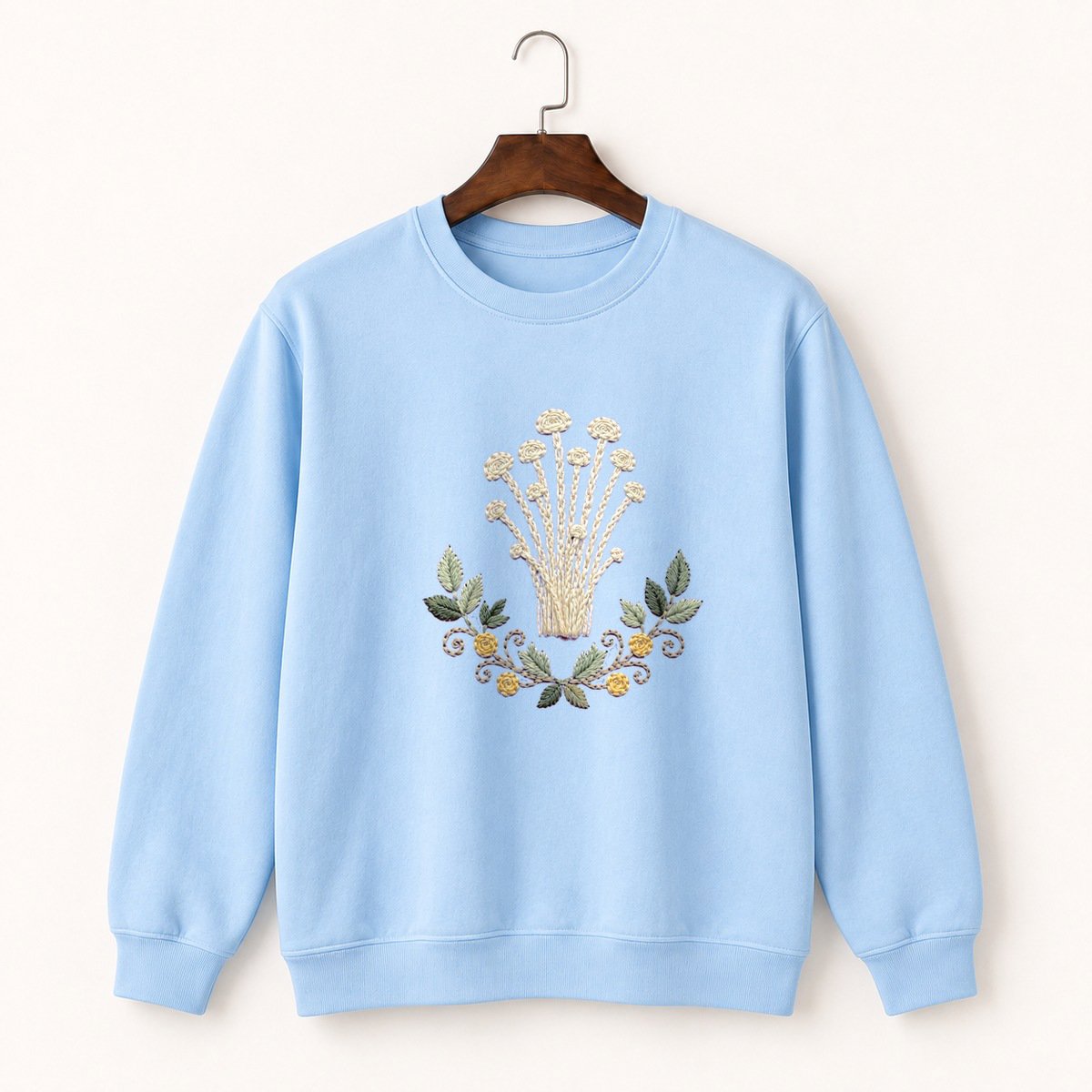 Enoki Mushroom Crewneck Sweatshirt 1