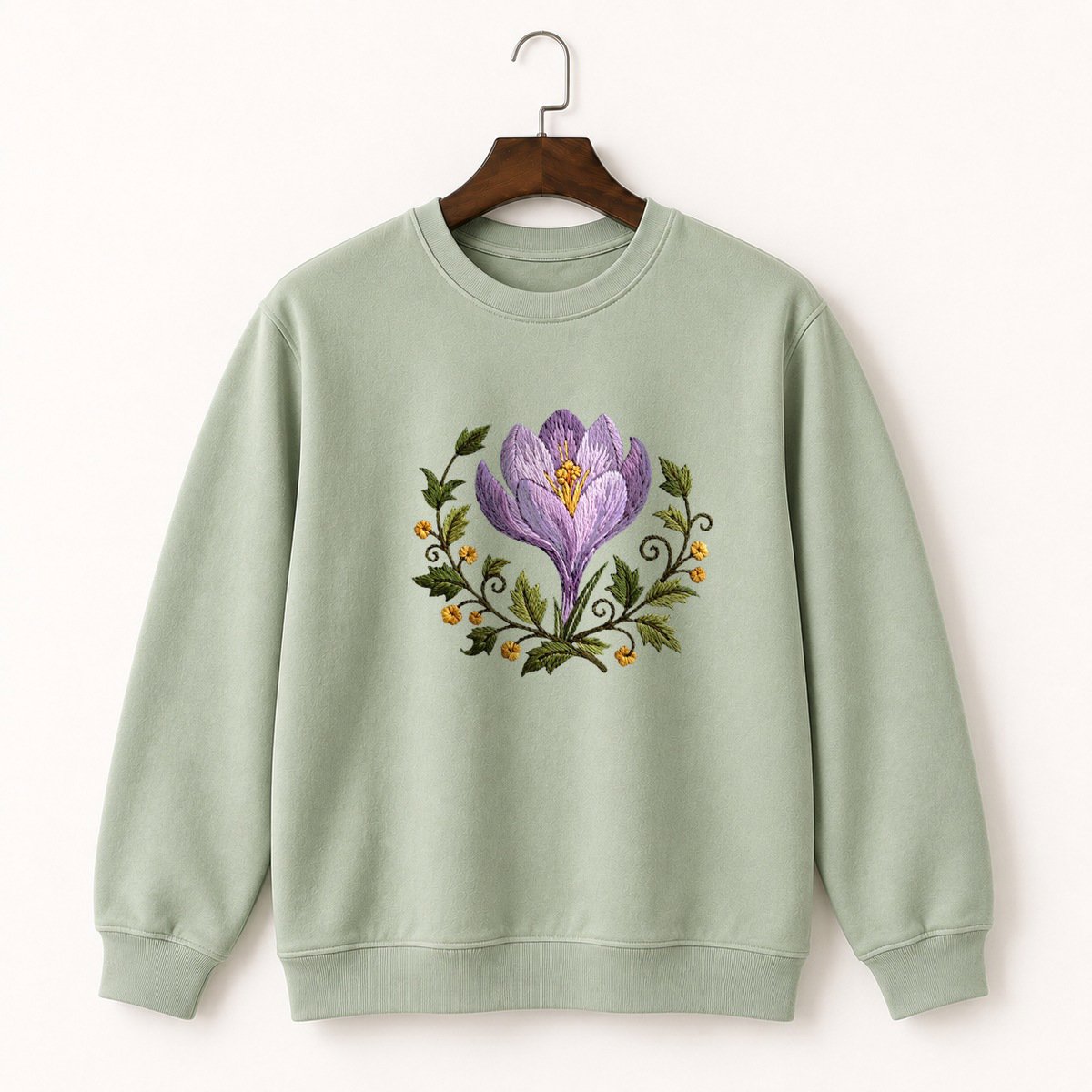 Crocus Flower Crewneck Sweatshirt 2