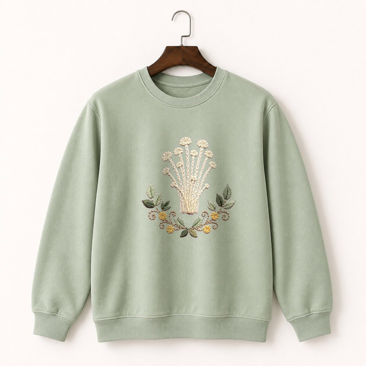 Enoki Mushroom Crewneck Sweatshirt 2
