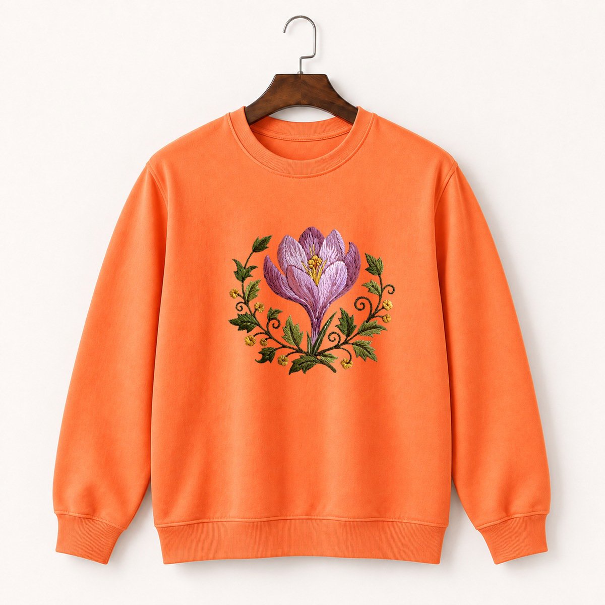 Crocus Flower Crewneck Sweatshirt 3